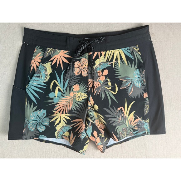 Salty Crew Other - Salty Crew Tropical Marlin Board Shorts Women 29 Black Excellent 5" Floral Surf